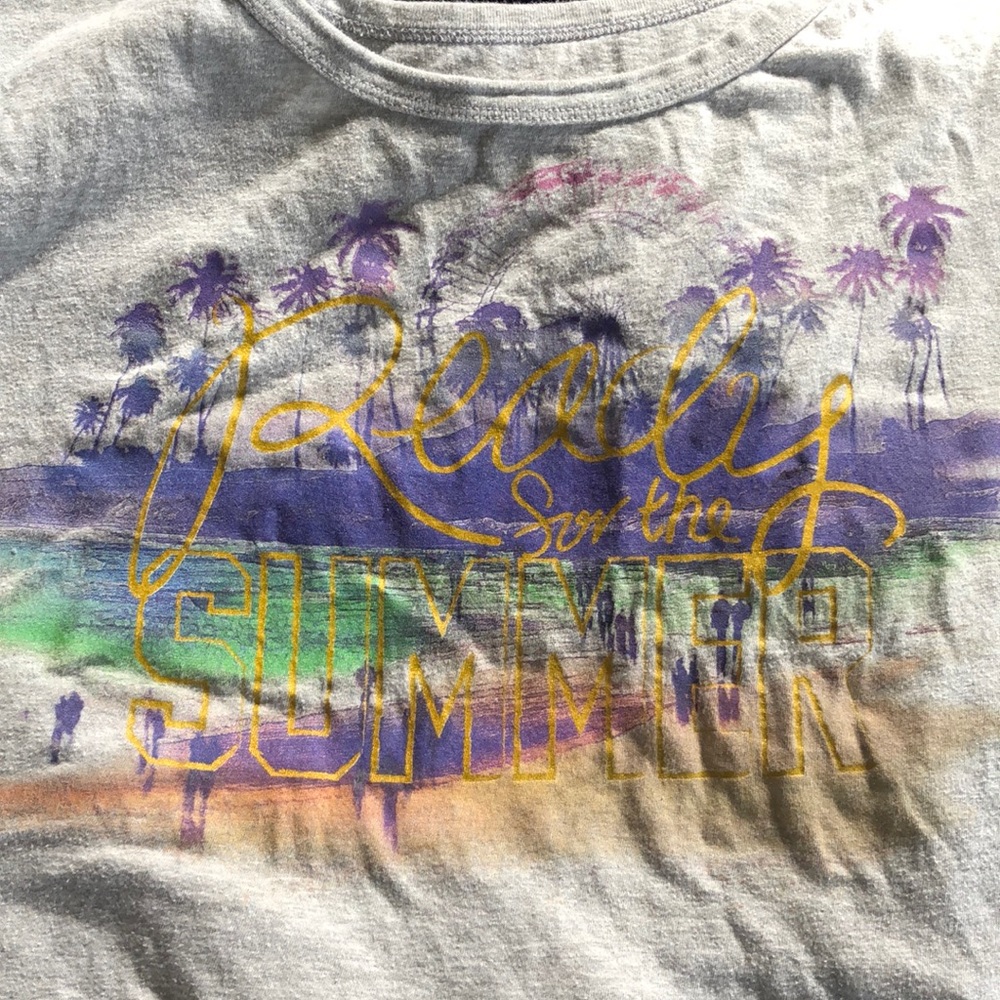 Surfer Coastal Core Juniors XXL Ready for Summer Cotton Blend Crop Top - Picture 2 of 4